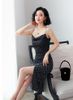 Đầm Maxi Suông 2 Dây Xẻ Tà Chấm Bi 5587