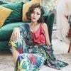 Set Áo Kiểu & Quần Ống Rộng In Lá 5713
