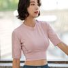 Áo Thun Crop-Top Trơn Thể Thao 5782