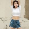 Áo Thun Crop-Top Trơn Thể Thao 5782