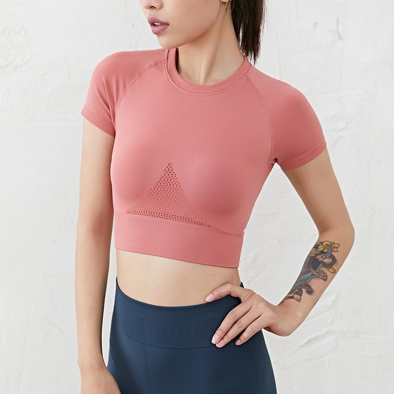 Áo Thun Crop-Top Trơn Thể Thao 5784