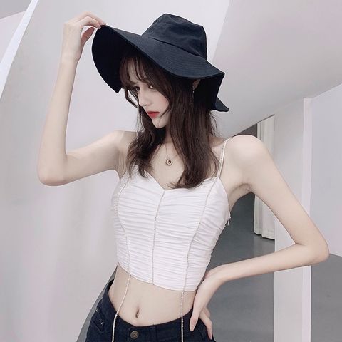  Áo 2 Dây Croptop Xếp Ly 5840 