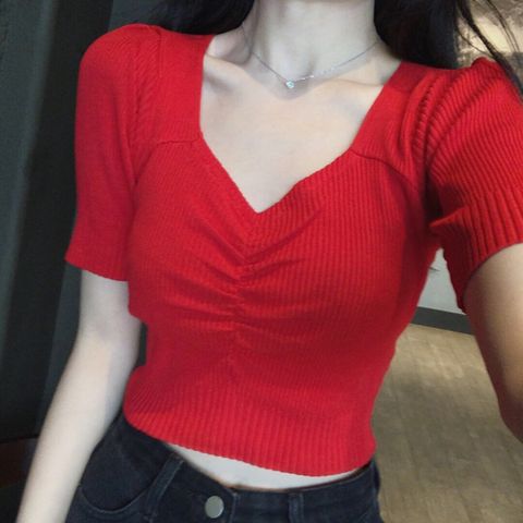  Áo Thun Crop-Top Trơn 5940 