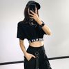 Áo Croptop In Chữ 5982 (2 Màu)