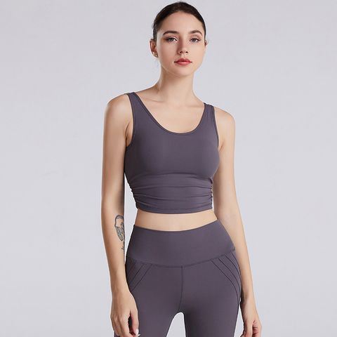  Áo Crop-Top Trơn Thể Thao 6007 