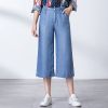 Quần Ống Rộng Culottes Jean Mềm 6047