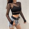 Áo Thun Croptop Lưới 6070