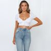 Áo Croptop Xếp Ly 6216