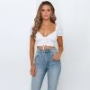 Áo Croptop Xếp Ly 6216