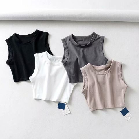  Áo Thun Croptop 3 Lỗ 6219 (4 Màu) 