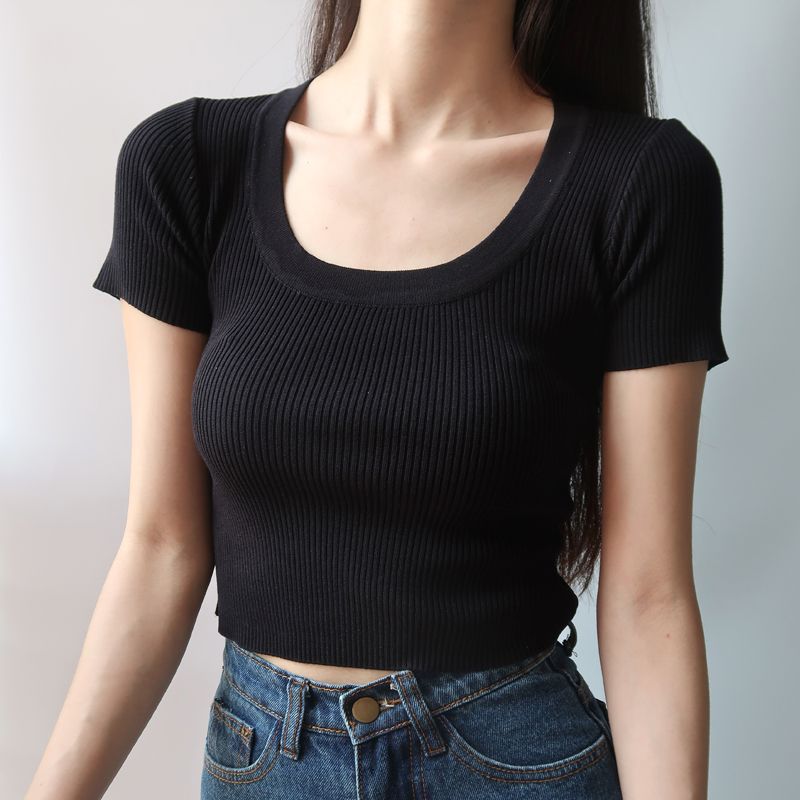 Áo Thun Croptop Trơn 6240 (6 Màu)