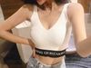 Áo Thun Croptop 2 Dây In Chữ 6307 (4 Màu)