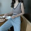 Áo Thun Croptop Sát Nách Kẻ Caro 6340