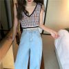 Áo Thun Croptop Sát Nách Kẻ Caro 6340