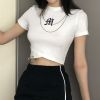 Áo Thun Croptop In Chữ 6345