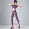 Set Áo Thun Croptop & Quần Legging Thể Thao 6363 (2 Màu)