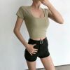 Áo Thun Croptop Trơn 6366 (7 Màu)