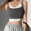 Áo Thun Croptop 2 Dây Hai Lớp 6390