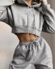 Set Áo Khoác Croptop Hoodie & Quần Jogger 6415 (4 Màu)