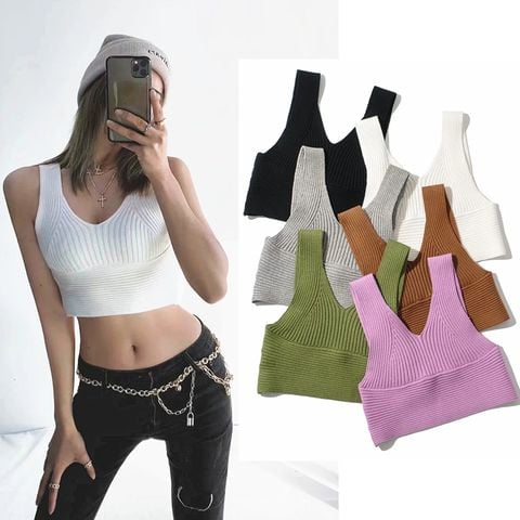  Áo Thun Croptop 3 Lỗ 6421 (6 Màu) 