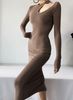 Đầm Ôm Body Trơn Cut-Out 6439 (2 Màu)