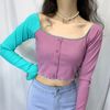 Áo Thun Croptop Trơn 6448 (2 Màu)