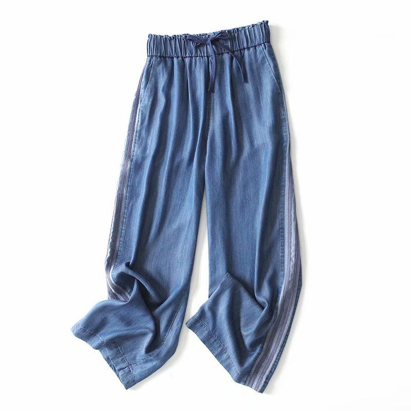 Quần Ống Rộng Jean Mềm Culottes 6462