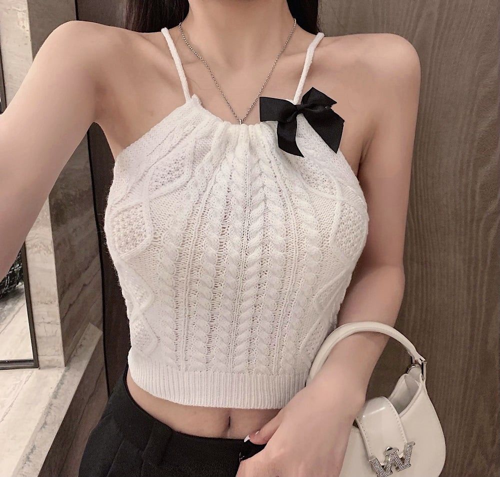 Áo Croptop Cổ Yếm 6555 (3 Màu)