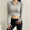 Áo Polo Croptop Tay Dài 6567 (3 Màu)