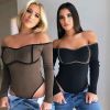 Áo Bodysuit Outline Tay Dài 6576 (2 Màu)