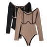 Áo Bodysuit Outline Tay Dài 6576 (2 Màu)