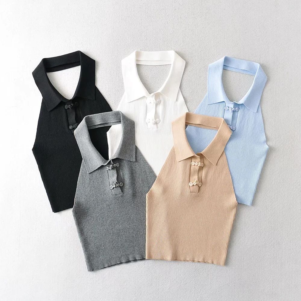 Áo Croptop Polo Cổ Yếm 6613 (4 Màu)