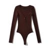 Áo Bodysuit Tay Dài Cổ V 6622 (4 Màu)