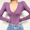 Áo Bodysuit Tay Dài Cổ V 6622 (4 Màu)