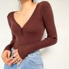 Áo Bodysuit Tay Dài Cổ V 6622 (4 Màu)