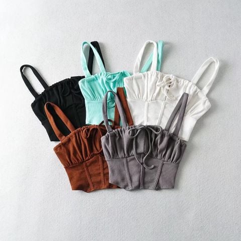  Áo Croptop Cúp Ngực 2 Dây 6705 (4 Màu) 