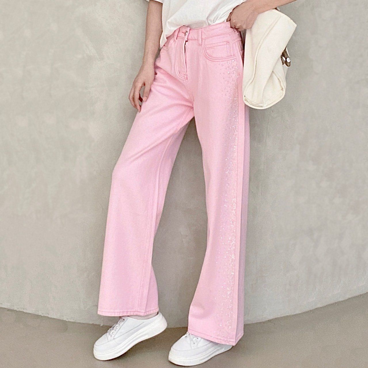 Quần Jean Denim Ống Rộng 6737