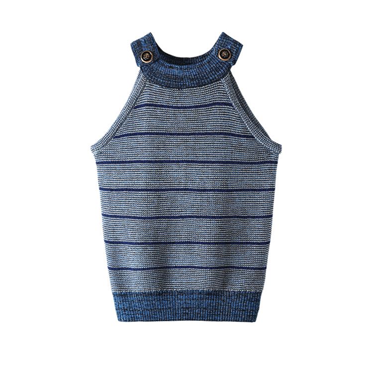 Áo 3 Lỗ Kẻ Sọc Trang Trí Nút 6739