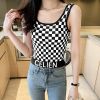 Áo Croptop 3 Lỗ Kẻ Caro 6751