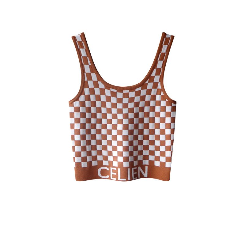 Áo Croptop 3 Lỗ Kẻ Caro 6751