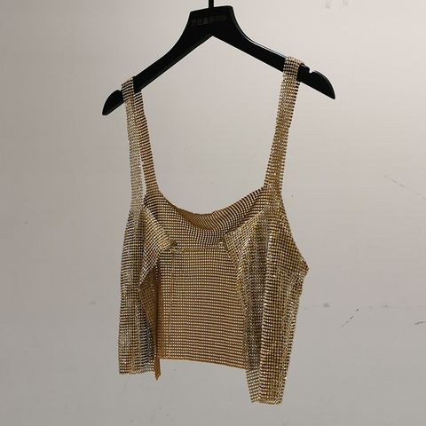  Áo Croptop 2 Dây Đính Sequin 6781 