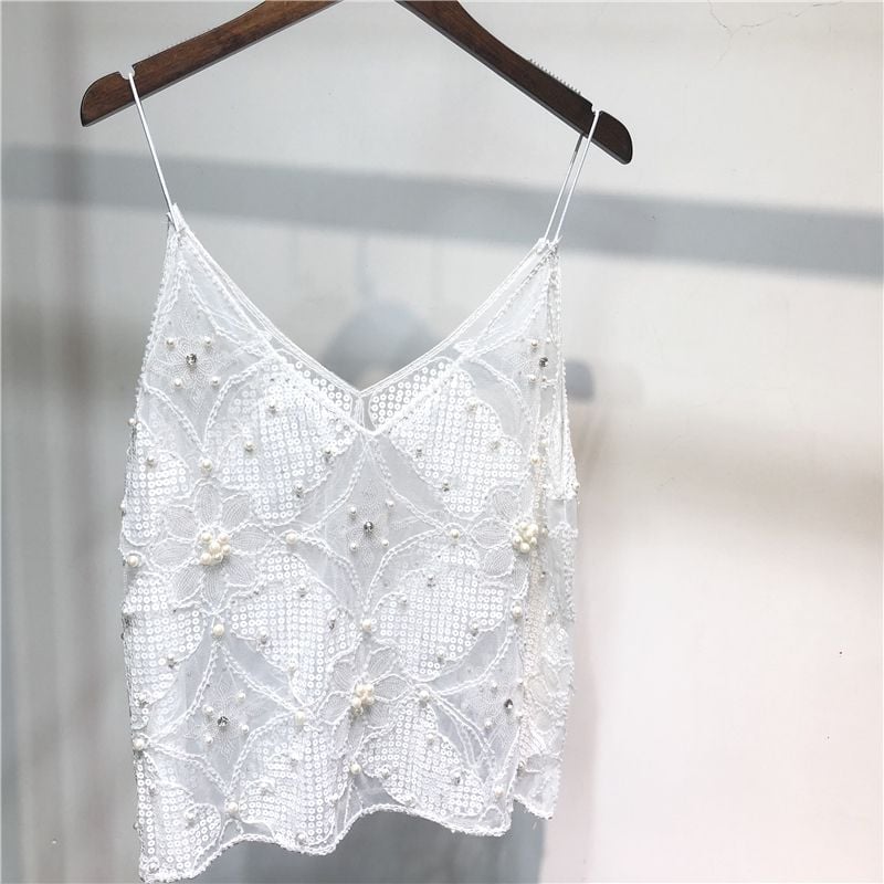 Áo 2 Dây Đính Hạt 6782