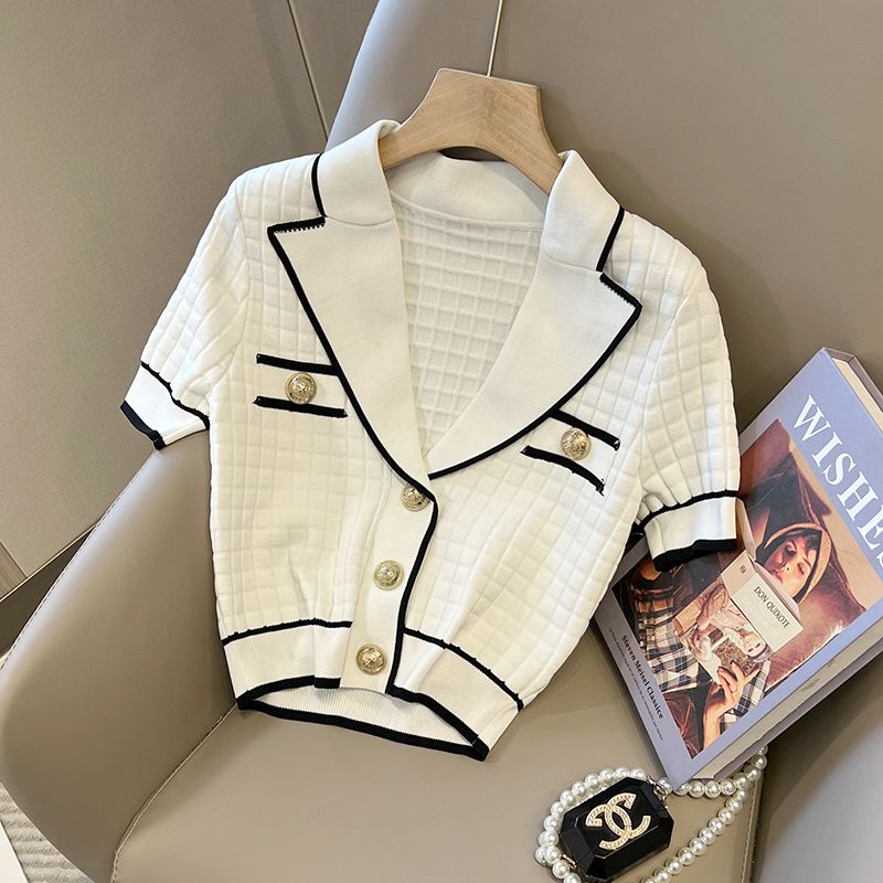 Áo Thun Len Cao Cấp Đính Nút 6788