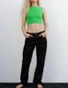 Áo Croptop 3 Lỗ Trơn 6870