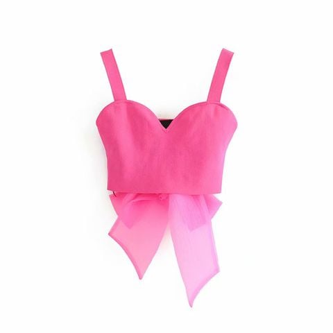  Áo Croptop 2 Dây Kết Nơ 6918 