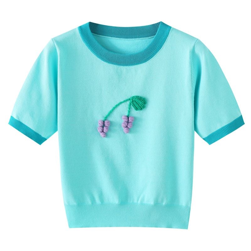 Áo T-Shirt Thêu Hoa 6943