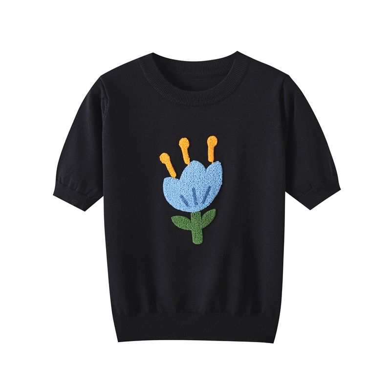 Áo T-Shirt Thêu Hoa 6944