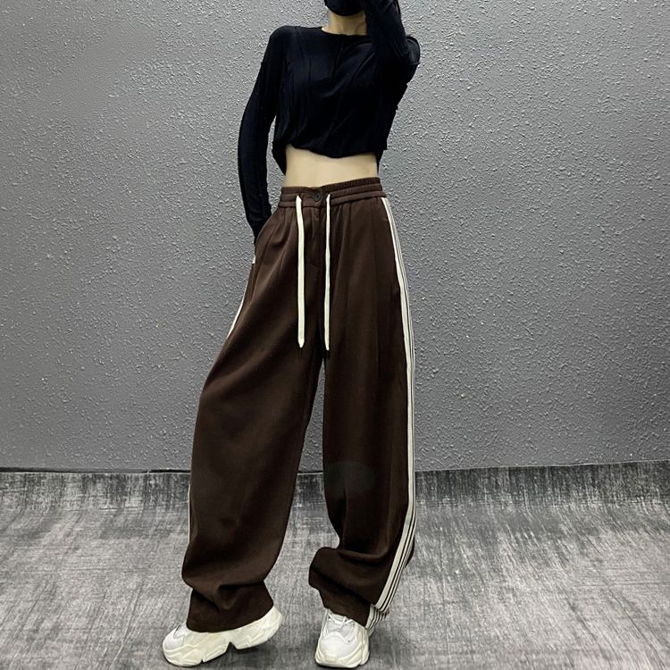 Quần Ống Rộng Lưng Thun Kẻ Sọc 6953