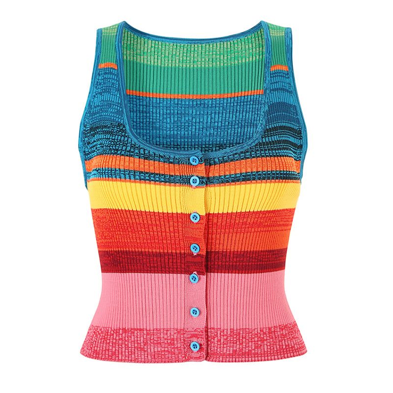 Áo Thun 3 Lỗ Sọc Màu 7044