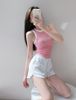 Áo Croptop 3 Lỗ In Chữ 7045